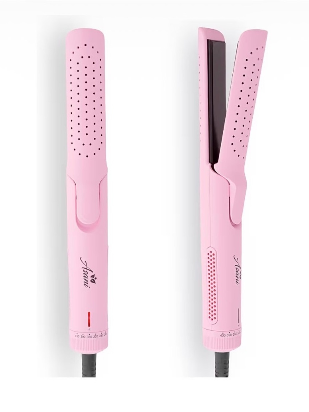 White Airflow Curling Wand - 2-in-1 Hair Styler